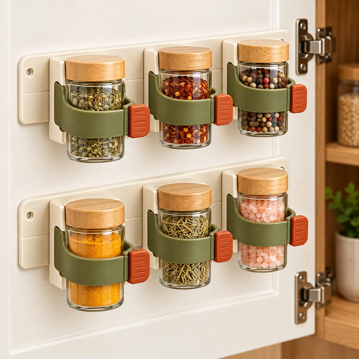 Cabinet-Door Spice Clip Set — detail