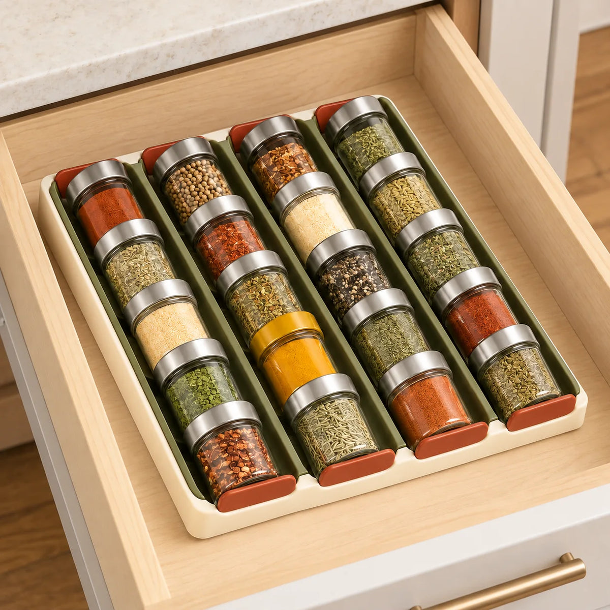 In-Drawer Spice Tray — function