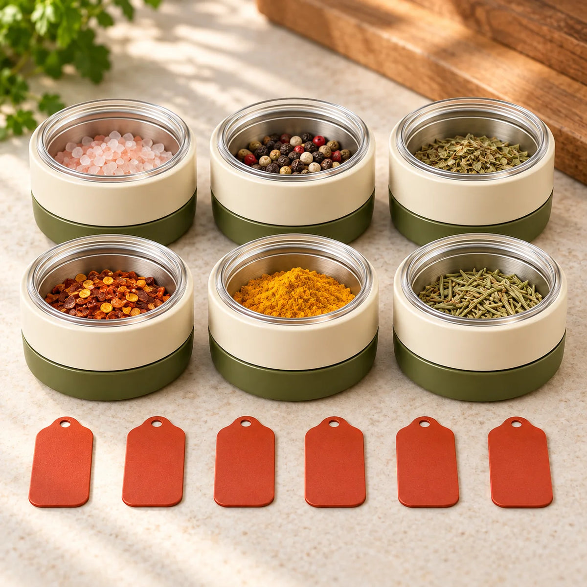Magnetic Spice Tin Set — detail