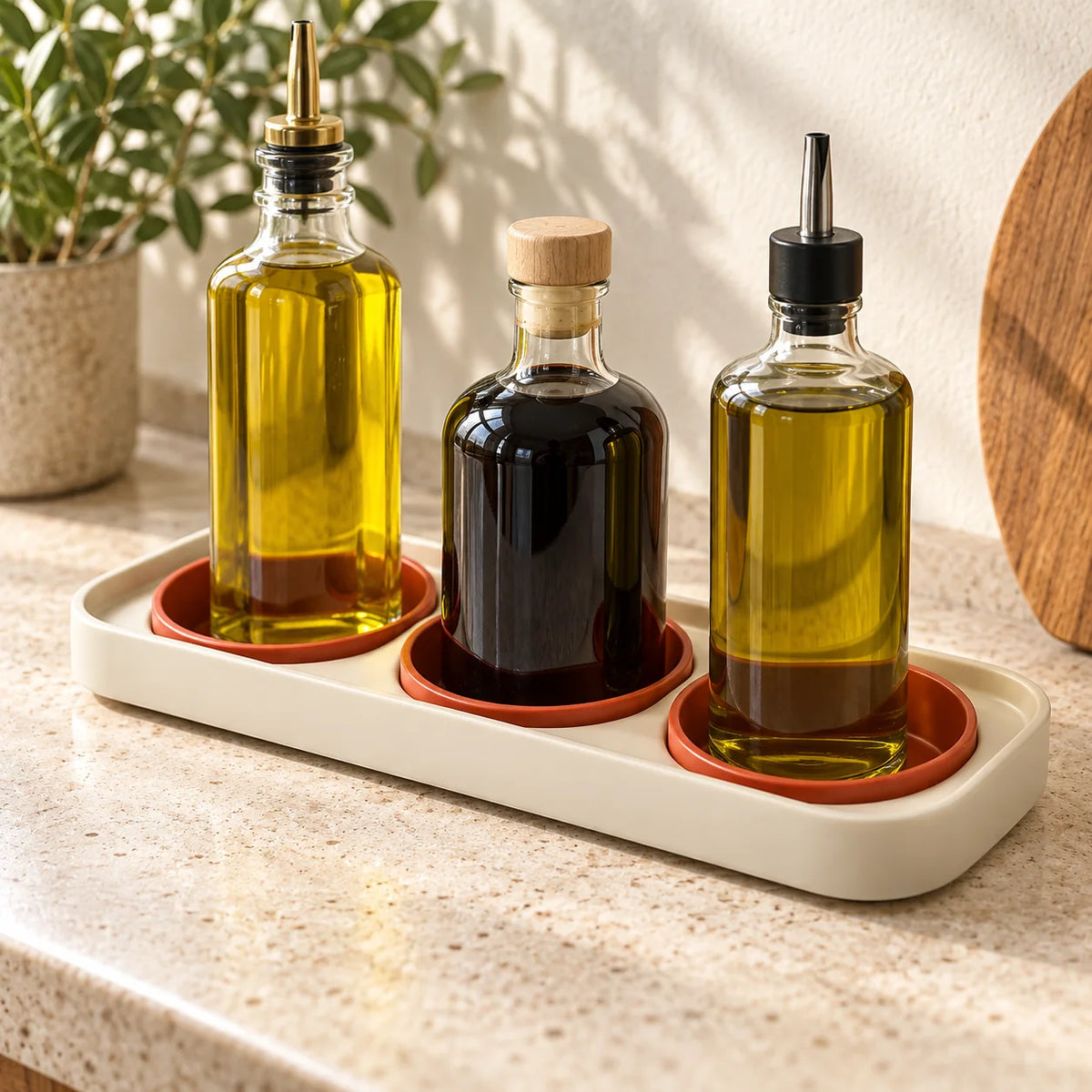 Oil and Vinegar Drip Tray — detail