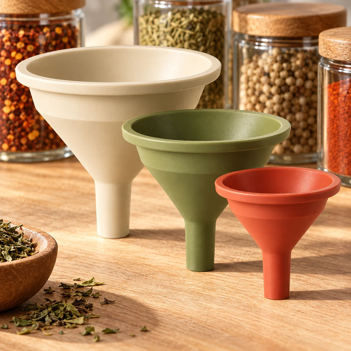 Spice Jar Funnel Set — detail