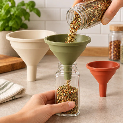 Spice Jar Funnel Set — function